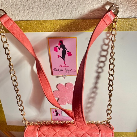 Bright  peach pink medium crossbody bag - Picture 16 of 16